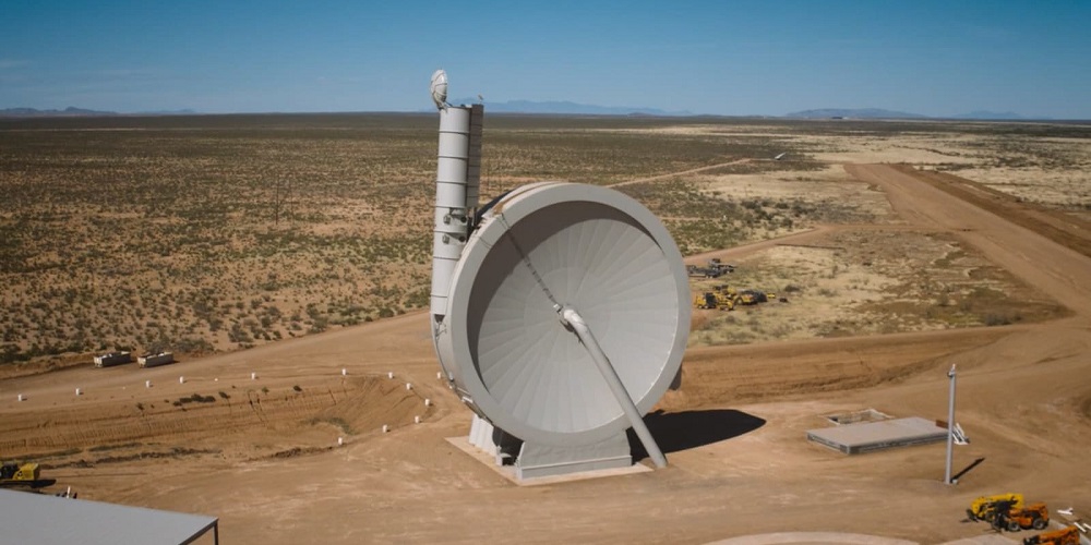 De Suorbital Accelerator van SpinLaunch in New Mexico.