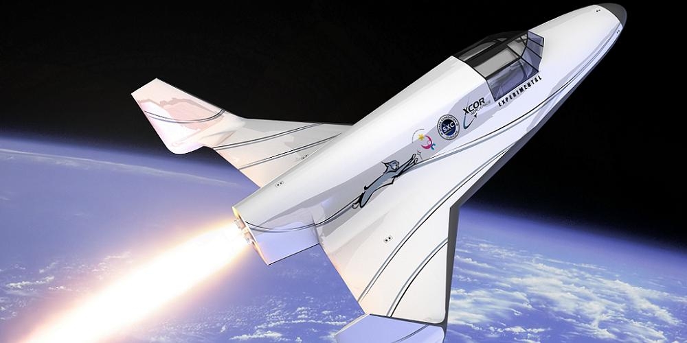 Het kleine commerciële ruimtetuig XCOR Lynx