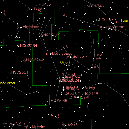 Het sterrenbeeld Orion